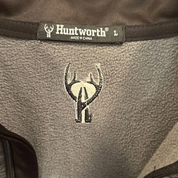 Huntworth Camo Heather Grey Half Zip Jacket. Mens Large - Picture 4 of 4